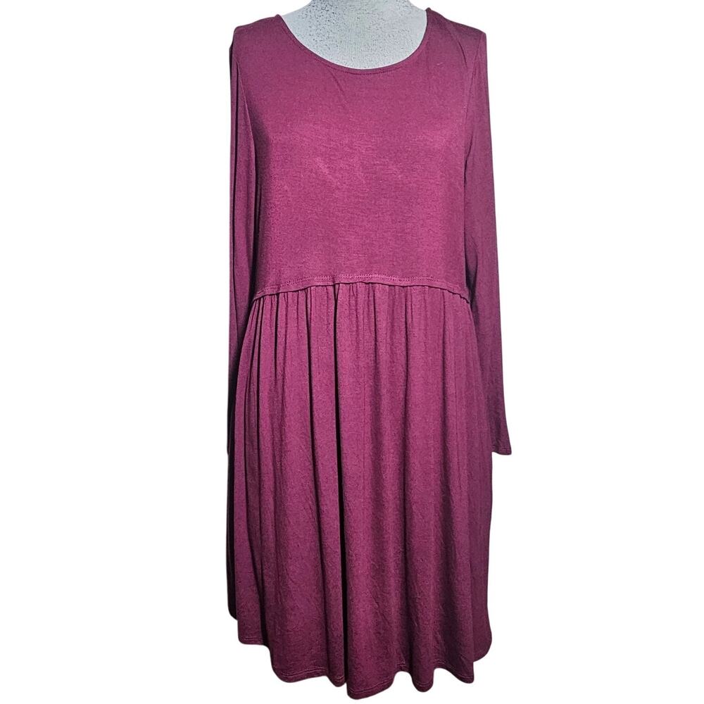 Burgendy Dress with Pockets Size Medium